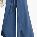 Women’s Summer Pants with Tie Belt and Wide Leg