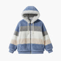 Women’s Zipped Hooded Jacket with Striped Surface