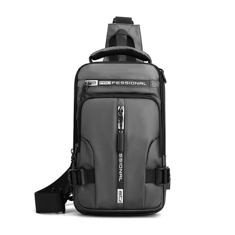 Men's black sling chest bag