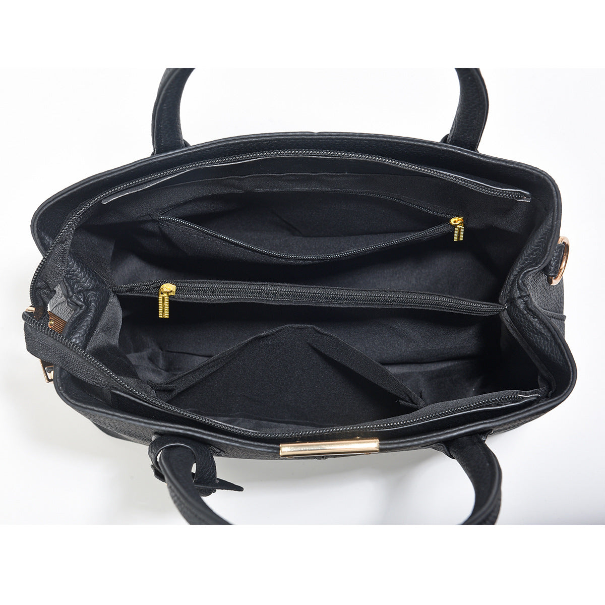 Structured vegan leather tote bag