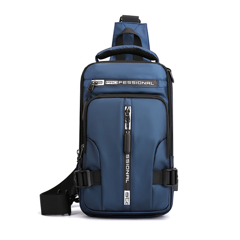 Men's black sling chest bag