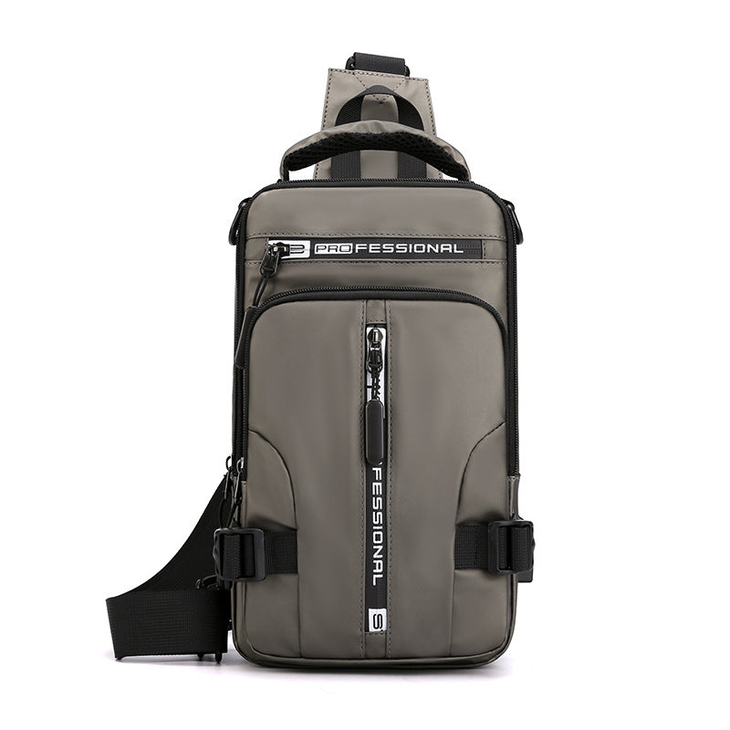 Men's black sling chest bag