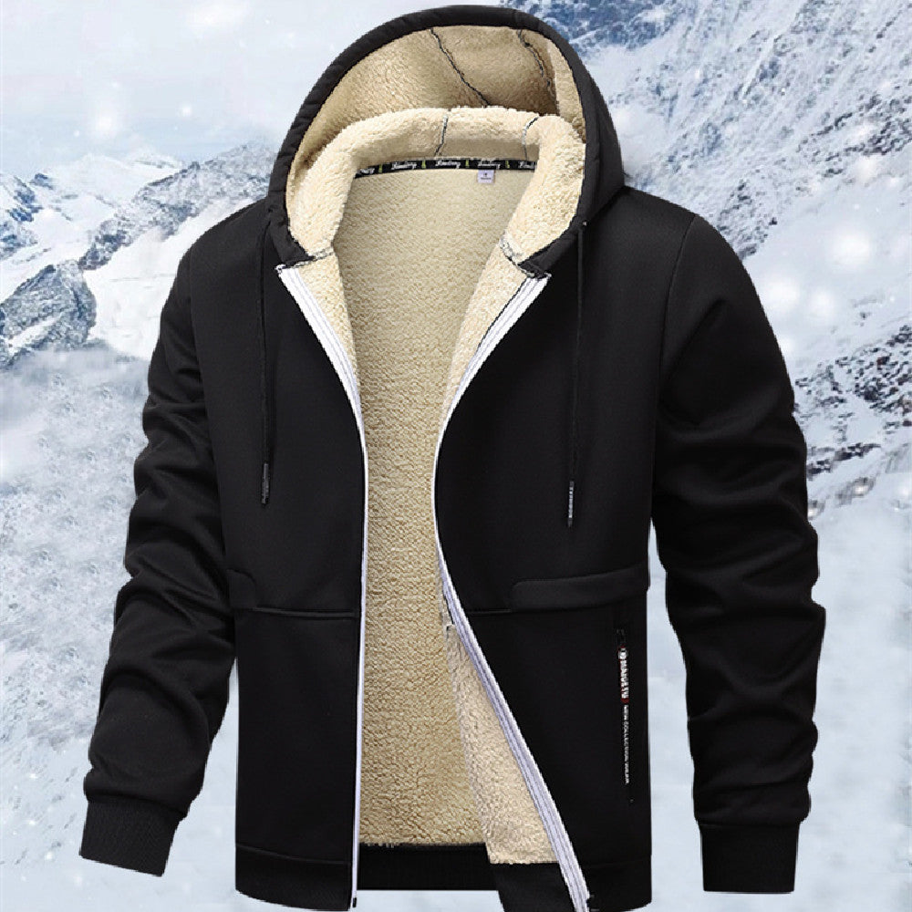 Men's sherpa lined zip hoodie