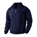 Men's quarter zip jacquard sweater